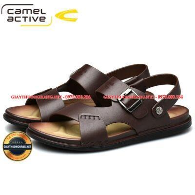 Dép sandal nam Camel Active 2021 màu đen và nâu, Mã BC21883