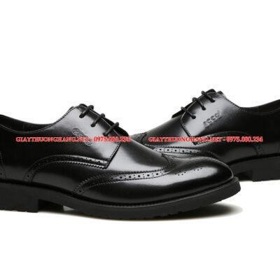 Giày da ECCO màu đen, phong cách lịch lãm, công sở, Mã BC670256A