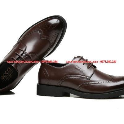 Giày tây ECCO màu nâu, phong cách lịch lãm, công sở, Mã BC670256