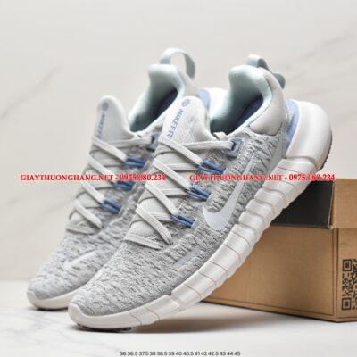 Giày Nike Free Run Flyknit màu ghi cho nam và nữ BK580324
