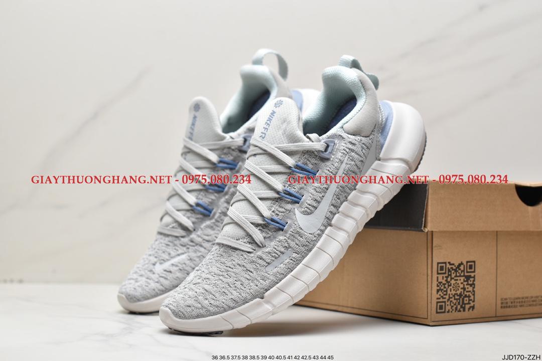 Giày Nike Free Run Flyknit màu ghi cho nam và nữ BK580324 Giày Nike Free Run Flyknit màu ghi cho nam và nữ BK580324
