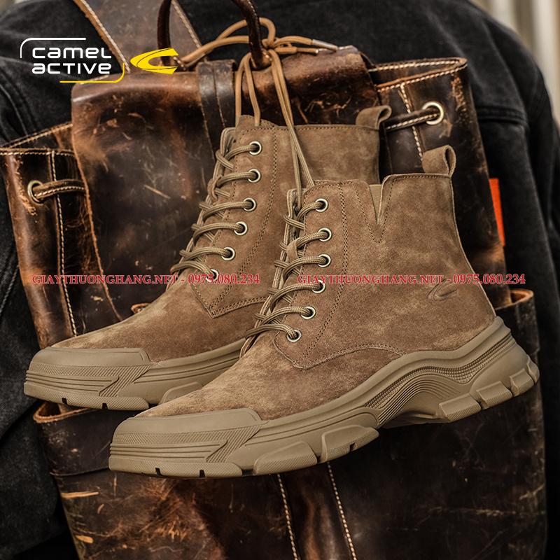 Boot nam cổ thấp 2024 da lộn, mã BC120188 Boot nam cổ thấp 2024 da lộn, mã BC120188