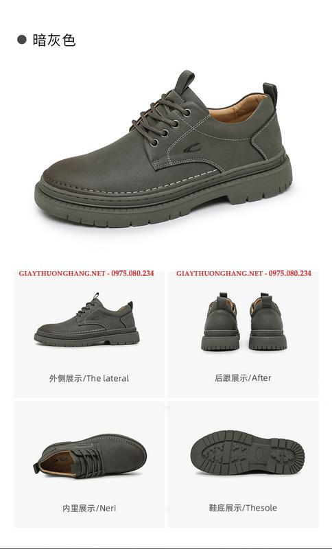 Giày da màu xám và nâu cho nam mã BC120156 Giày da màu xám và nâu cho nam mã BC120156