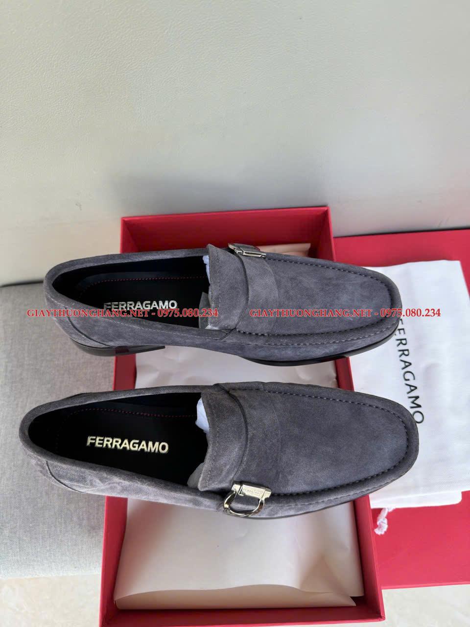 Giày mọi da lộn Ferragamo sang trọng 2025 Mã BC258 Giày mọi da lộn Ferragamo sang trọng 2025 Mã BC258