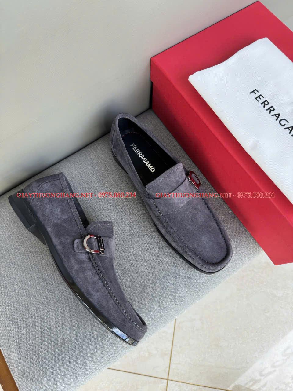 Giày mọi da lộn Ferragamo sang trọng 2025 Mã BC258 Giày mọi da lộn Ferragamo sang trọng 2025 Mã BC258